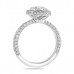1.52ct Round Diamond Halo Three-Row Engagement Ring profile
