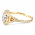0.70 Carat Oval Diamond Rose Gold Engagement Ring profile