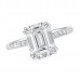 2.20 Carat Emerald Cut Diamond Engagement Ring angle