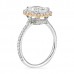 1.52 Carat Radiant Cut Two-Tone Engagement Ring profile