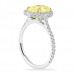 1.80 Carat Oval Yellow Diamond Halo Engagement Ring profile
