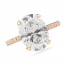 3.01 Carat Oval Diamond Rose Gold Invisible Gallery™ Engagement Ring angle