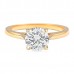 1.40 Carat Round Diamond Rose Gold Solitaire Engagement Ring flat