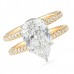 2.60ct Pear Shape Two-Tone Split Band Engagement Ring angle