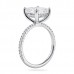2.54ct Princess Cut Diamond Pave-Basket Engagement Ring side