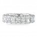 5.11ct Radiant Cut Eternity Band With Pave Diamond flat