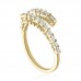 Baguette Wrap Around Ring side view yellow gold