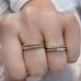 Beaded Gold Ring white yellow gold stack lifestyle