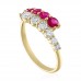 Graduated Diamond and Ruby Wrap Ring profile