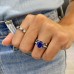 Sapphire and Diamond Shared Prong Eternity Band lifestyle