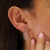 1.80 carat Diamond Oval Shaped Hoop Earrings lifestyle
