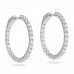 1.90 carat Diamond Round U-Shaped Hoop Earrings