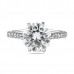 Round Moissanite Two-Tone Engagement Ring top