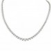 8.30 carat TW Diamond 18k White Gold Tennis Necklace