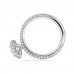 1.51 carat Oval Diamond Halo Three-Row Band Engagement Ring side