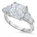 ASSCHER CUT 5 STONE RING WITH TRAPEZOID AND BULLET SIDES
