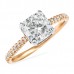1.50ct Cushion Diamond Two-Tone Cathedral Engagement Ring