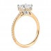 1.50ct Cushion Diamond Two-Tone Cathedral Engagement Ring