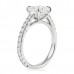 Round Moissanite Cathedral Engagement Ring side