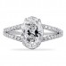 1.91 Carat Oval Diamond Invisible Gallery™ Engagement Ring flat
