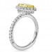 1.60ct Pear Shape Yellow Diamond Halo Ring profile