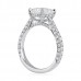 2.50ct Radiant Cut Diamond Three-Row Engagement Ring profile
