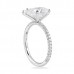 2.51ct Pear Shape Diamond Pave Engagement Ring profile