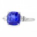 3.75ct Cushion Cut Sapphire Three-Stone Invisible Gallery™ Ring