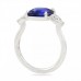 3.75ct Cushion Cut Sapphire Three-Stone Invisible Gallery™ Ring side view