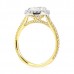 1.41 Carat Oval Diamond Two-Tone Halo Engagement Ring back