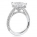 4.02ct Radiant Cut Diamond Three-Row Band Engagement Ring side