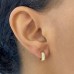 Emerald Cut Diamond Inlay Huggie Earrings lifestyle