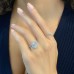 2.39 carat Oval Lab Diamond Halo Engagement Ring lifestyle