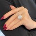 2.73 carat Oval Lab Diamond Double Edge Halo Engagement Ring lifestyle