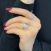 5.12 carat Radiant Cut Lab Diamond Solitaire Engagement Ring lifestyle