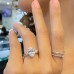 2.70 carat Oval Lab Diamond Three-Stone Engagement Ring lifestyle