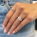 2.30 carat Cushion Cut Lab Diamond Three-Stone Engagement Ring lifestyle