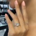 2.65 carat Cushion Cut Lab Diamond Pave Prong Engagement Ring lifestyle