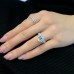 4.10 carat Emerald Lab Diamond Three Stone Ring lifestyle