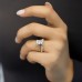 2.24 carat Radiant Cut Lab Diamond Solitaire Hidden Halo™ Ring lifestyle