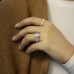 3.03 carat Cushion Cut Lab Diamond Signature Wrap Lotus Ring lifestyle