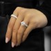 3.53 carat Round Lab Diamond U-Shape Band Ring lifestyle