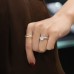 2 carat Cushion Cut Lab Diamond Three Stone Engagement Ring lifestyle