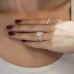 3.08 carat Oval Shape Lab Diamond Three-Row Ring lifestyle