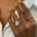 3.26ct Pear Shape Diamond Triple-Row Engagement Ring lifestyle