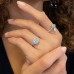 2.60 carat Radiant Cut Diamond Three-Stone Engagement Ring lifestyle