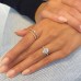 Oval Moissanite Rose Gold Invisible Gallery™ Engagement Ring lifestyle