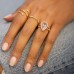Pear Shape Morganite Rose Gold Halo Ring with Split Band lifestyle