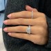 2 carat Emerald Cut Diamond Three-Stone Engagement Ring lifestyle