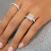 3.50 carat Princess Cut Diamond Halo Engagement Ring lifestyle